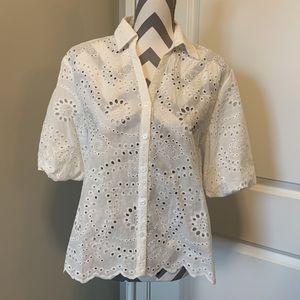 Vici Collection white Eyelet Top